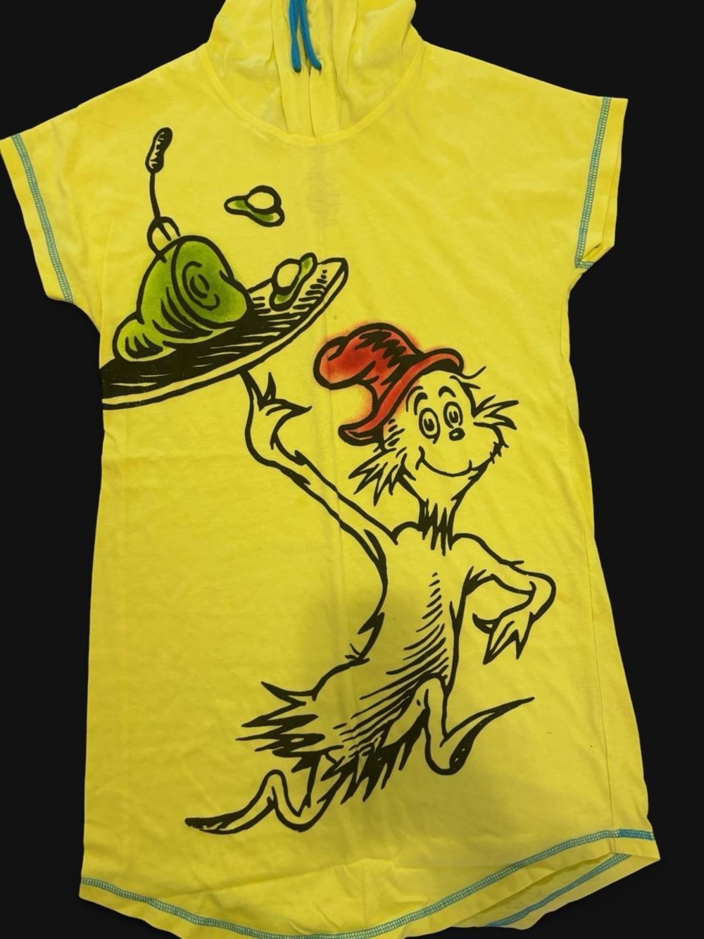 Dr. Seuss yellow graphic hoodie shirt - Picture 2 of 4
